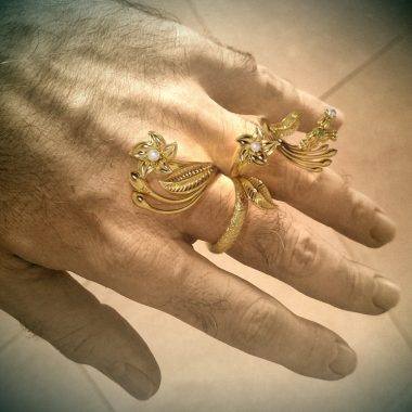 2 fingers ring design and photo integration