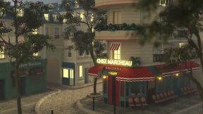 3D Landscape of A Paris Street Pitch Scene