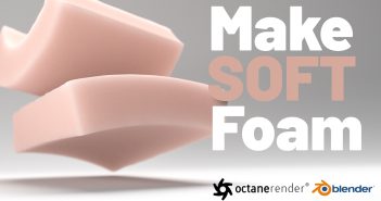 Make Soft Cushion Foam with Blender & Octane Render