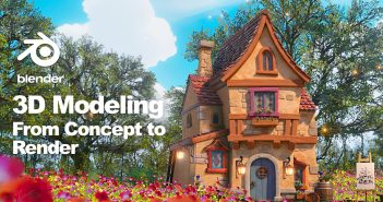 From Concept to Render: Crafting a Stylized Fantasy Environment in Blender