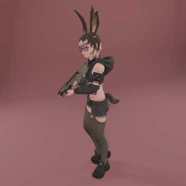 Rabbit person character