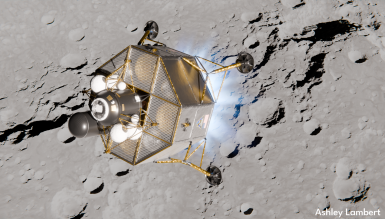 Altair descends to the lunar surface