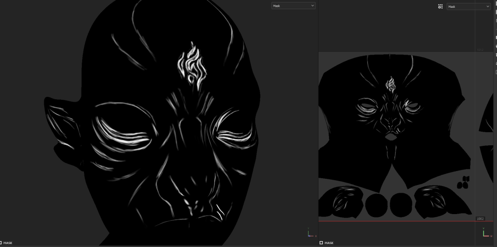 Pencil lines mask.