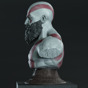 Kratos Bust I sculpted for 3D printing in blender