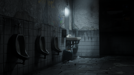 Silent hill 2 inspired restroom
