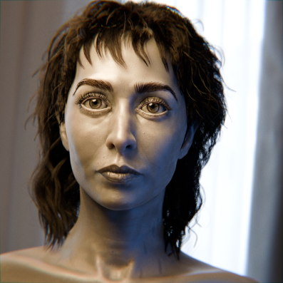 Sofia Falcon grayscale portrait