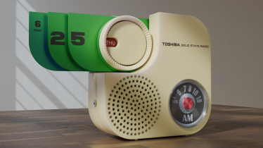 Toshiba RP-13 Am Radio & perpetual Calender